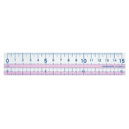 直線定規（まなびすと)再生PET樹脂製15cm目盛りピンク