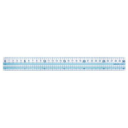 直線定規（まなびすと)再生PET樹脂製30cm目盛りブルー