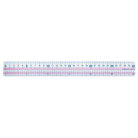 直線定規（まなびすと)再生PET樹脂製30cm目盛りピンク