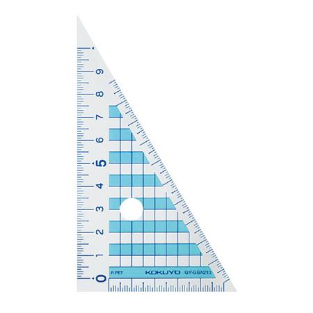 三角定規（まなびすと)再生PET樹脂製10cm目盛り