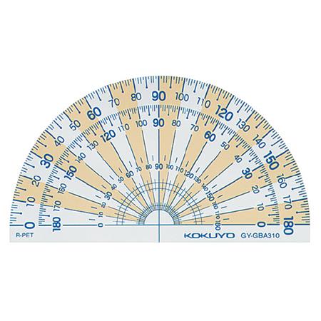 分度器（まなびすと)再生PET樹脂製90×50mm半円分度器