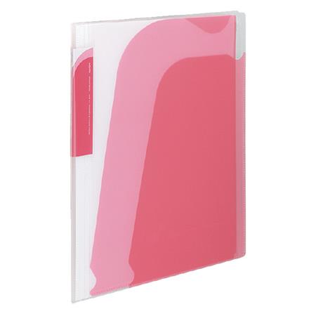 ポケットブック（ノビータ)A4S・チャックポケット付・透明ピンク