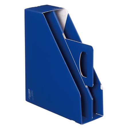 ファイルボックス（KaTaSu)(取っ手付き・スタンドタイプ) ブルー