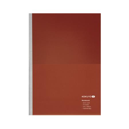 ノートブックME・70枚･B罫･A5・タータンレッド